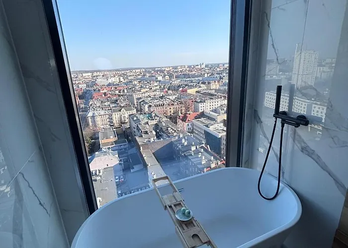 Sky Tower L 19 Piętro L Wanna Z Widokiem Na Apartament