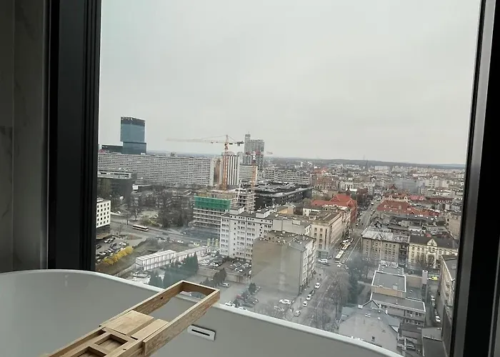Apartament Sky Tower L 19 Piętro L Wanna Z Widokiem Na *