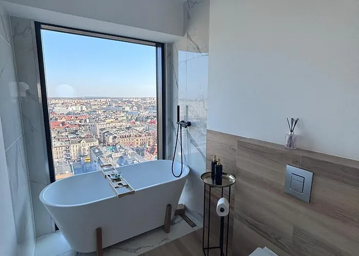 Sky Tower L 19 Piętro L Wanna Z Widokiem Na *